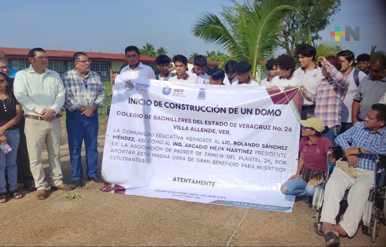 Construcción de domo beneficiará a estudiantes del Cobaev #26 de Villa Allende