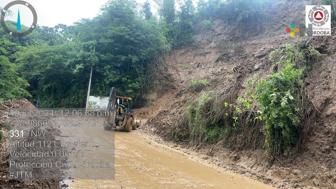 Carretera Tecama Calería-Acayotla ya está despejada, informa el ayuntamiento de Córdoba