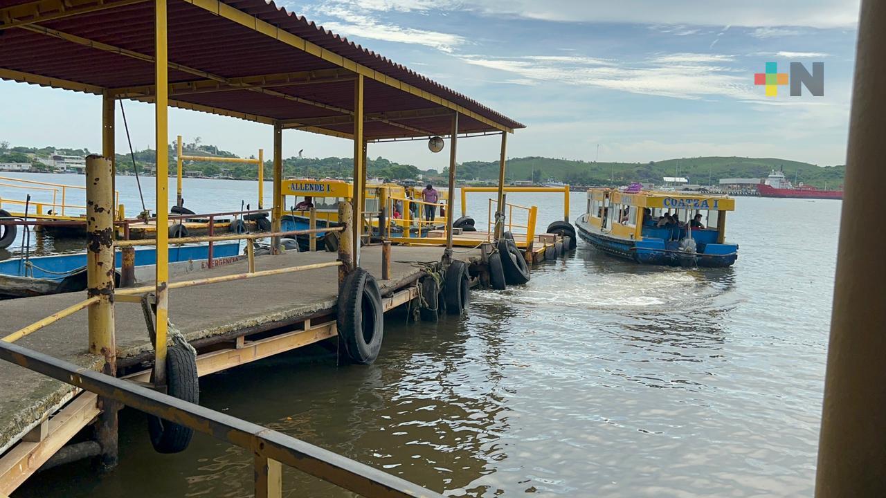 Se normaliza servicio de lanchas entre Coatzacoalcos y Villa Allende