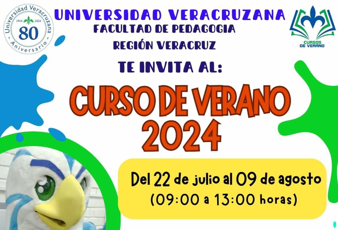 Convocan a curso de verano en Facultad de Pedagogía de la UV, campus Veracruz