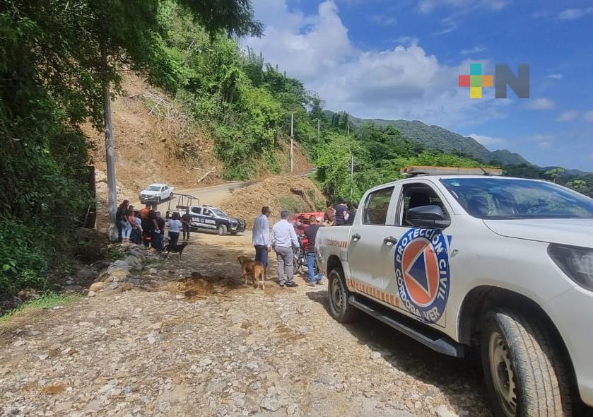 Recomienda PC Córdoba suspender aforo vehicular en carretera Sabana Larga-Acayotla, en caso de lluvias