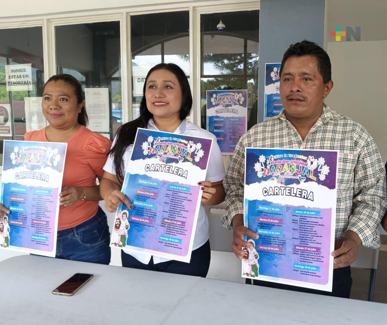 Presentan cartelera oficial de la feria de El Naranjal