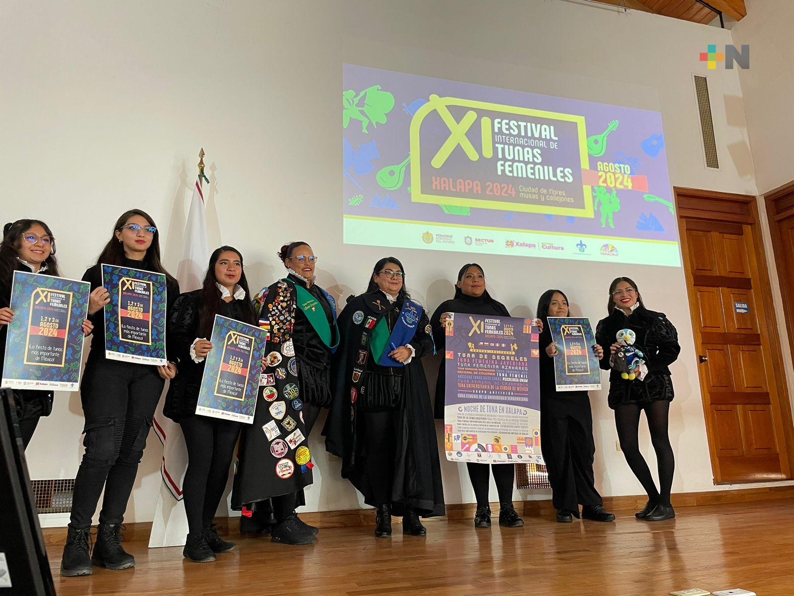 Del 1 al 3 de agosto se realizará el Festival Internacional de Tunas Femeniles en Xalapa