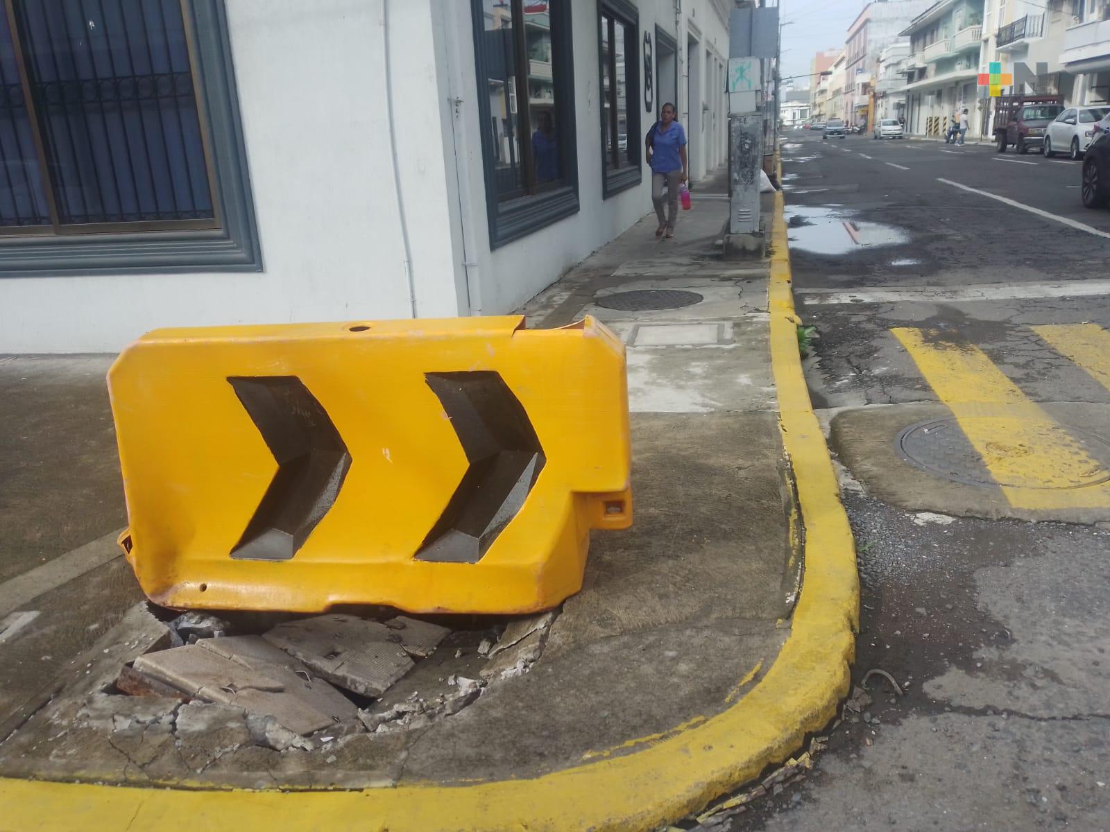Sin atención registro roto en centro histórico de Veracruz
