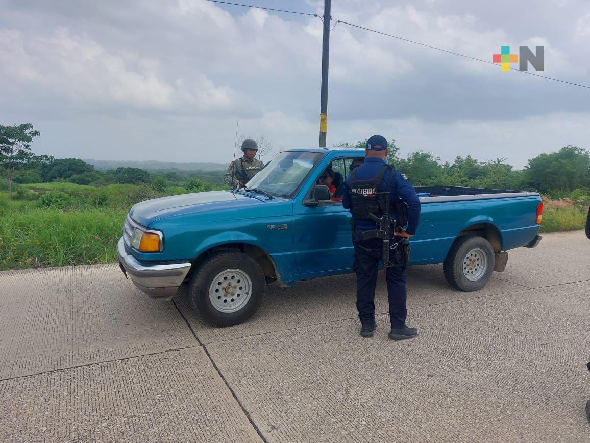 Siguen acciones preventivas de seguridad en el Texistepec, al sur de Veracruz