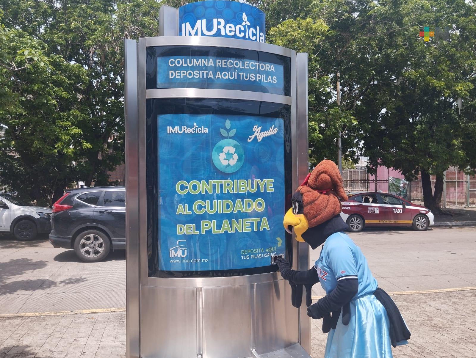 Instalan centros de acopio de pilas el estadio de beisbol «Beto Ávila»