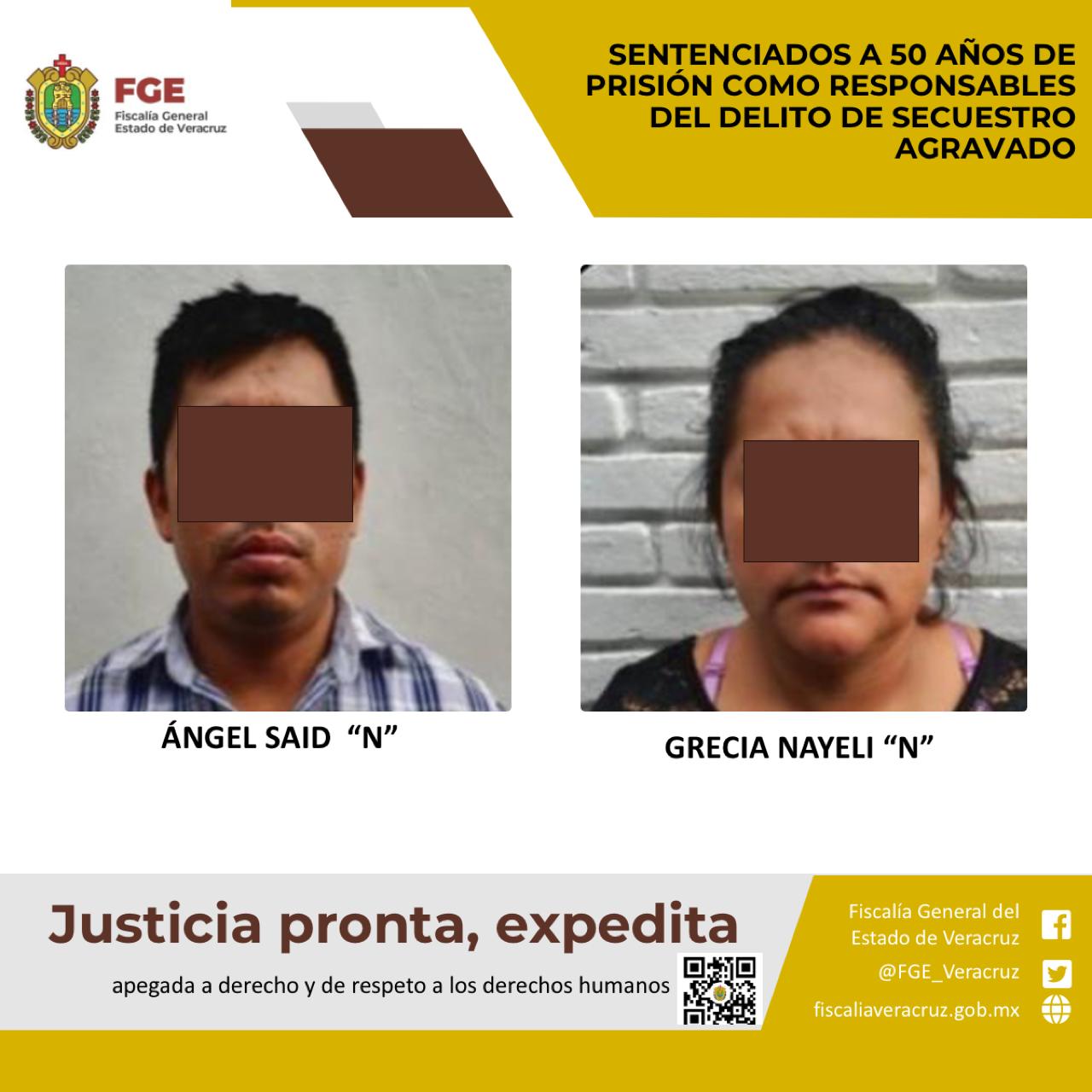 Sentenciados a 50 años de prisión por secuestro agravado