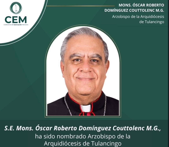 Nombran nuevo arzobispo para parroquias del norte de Puebla, Hidalgo y Veracruz