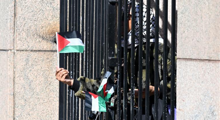 Protestas propalestinas en campus de Estados Unidos no son antisemitas: ONU