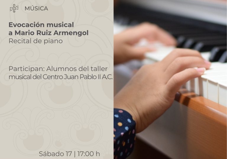Recital de piano “Evocando a Mario Ruiz Armengol” en Casa Museo Guillermo Landa