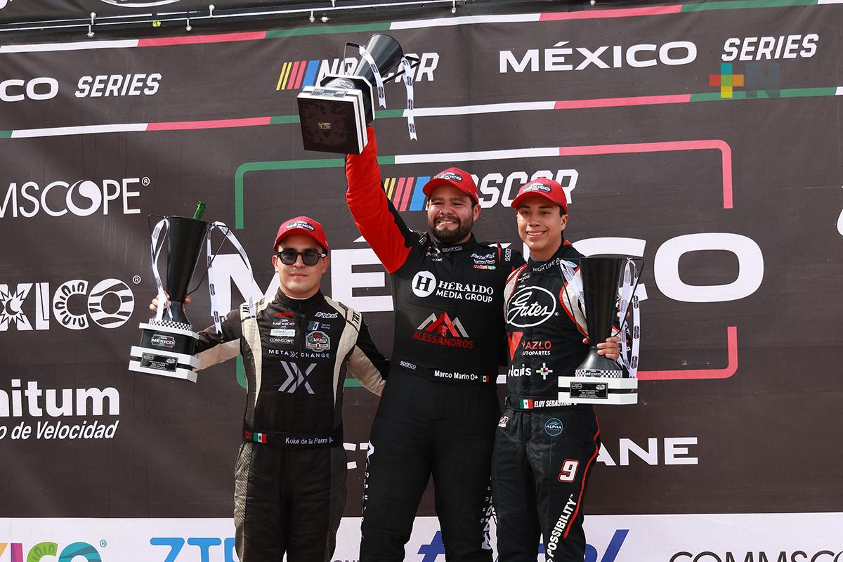 Marco Marín gana en la Challenge, de la NASCAR México