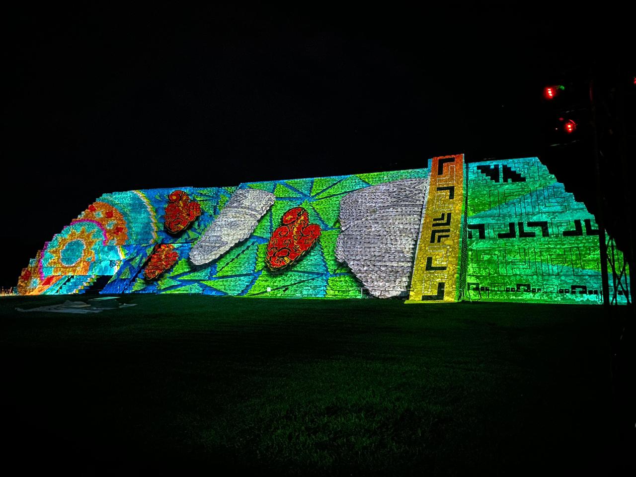 Inicia el Festival de Cempoala con videomapping cultural