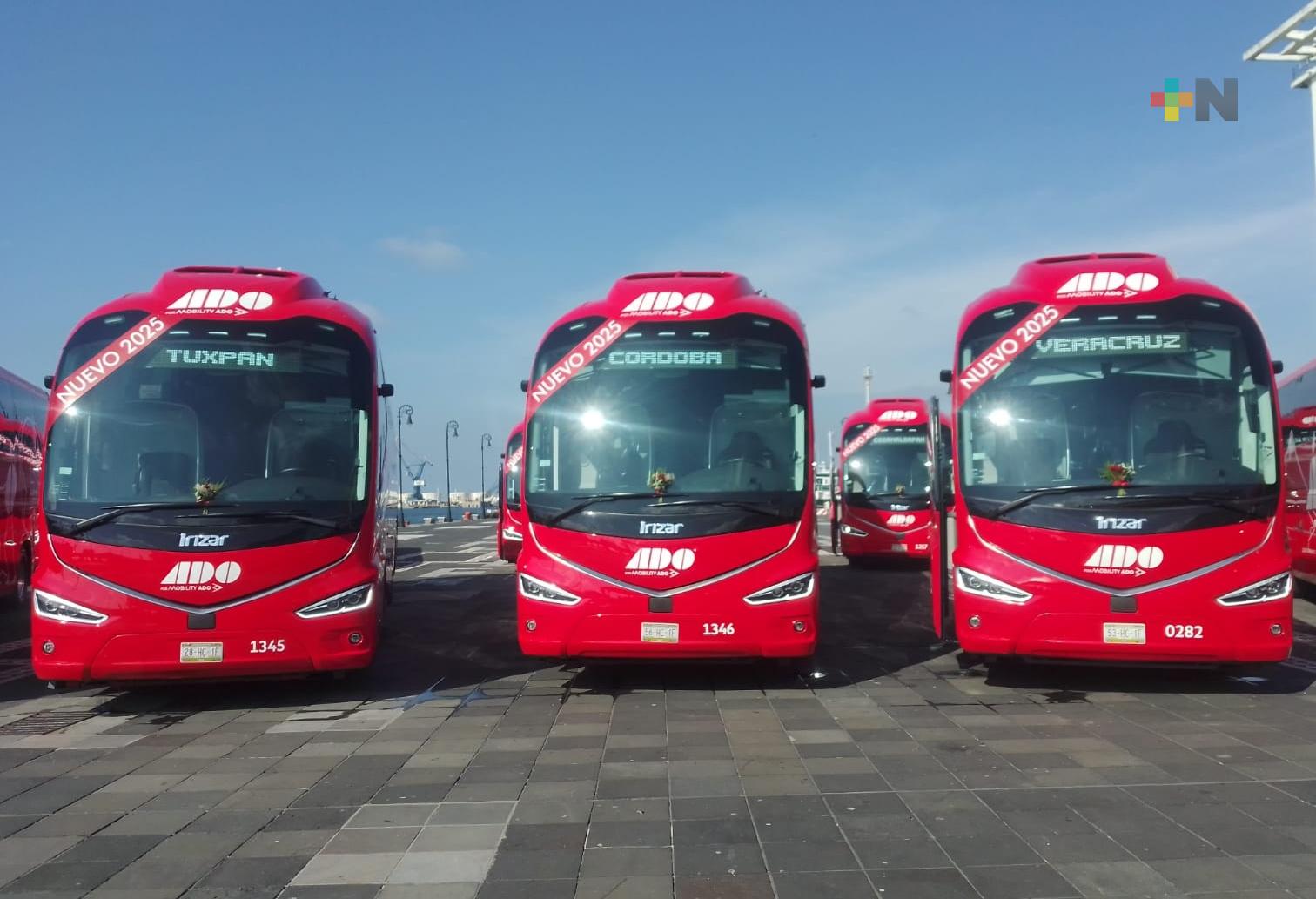 En el puerto de Veracruz, empresa Mobility ADO presentó nuevas unidades