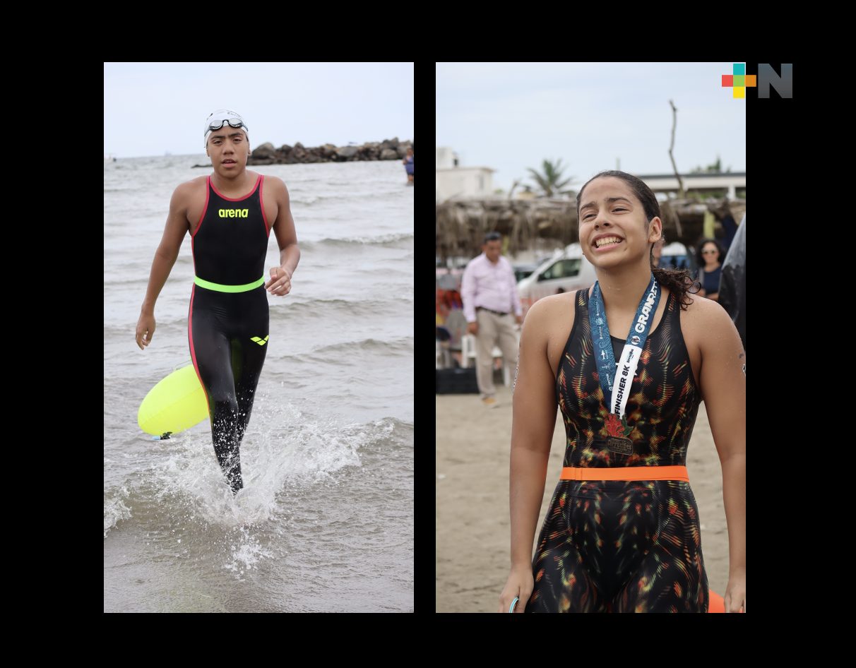 Viajan motivados nadadores veracruzanos al Mundial de Aguas Abiertas 2024