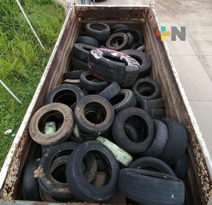 Coatza recolectó 300 llantas y dos toneladas de cacharros; se llama a evitar criaderos de mosco