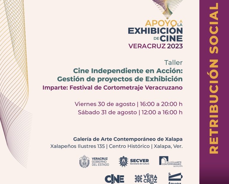 Secver invita al taller de Cine independiente en acción a realizarse en la GACX