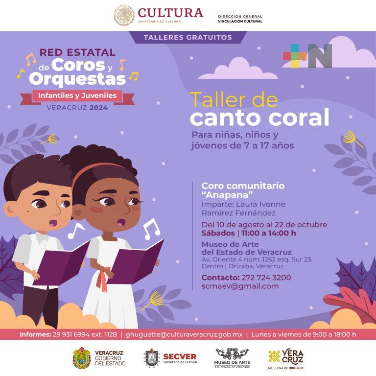 Invita Secver a talleres de canto coral