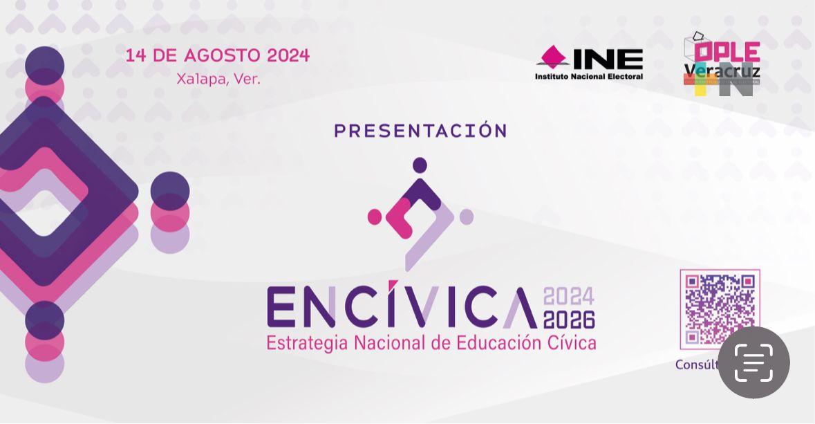 INE y OPLE Veracruz presentarán la Estrategia Nacional de Educación Cívica