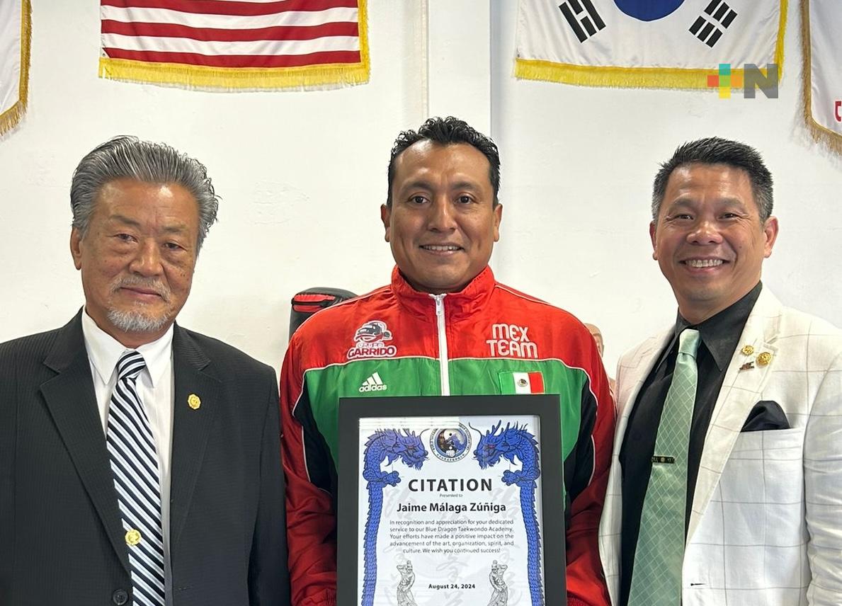 Reconocen en Estados Unidos trayectoria en el taekwondo de Jaime Málaga