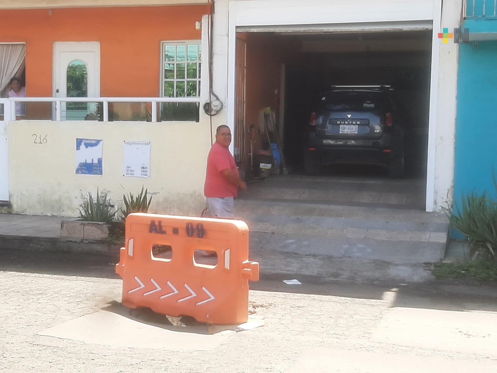 Más hundimientos en calles de Boca del Río