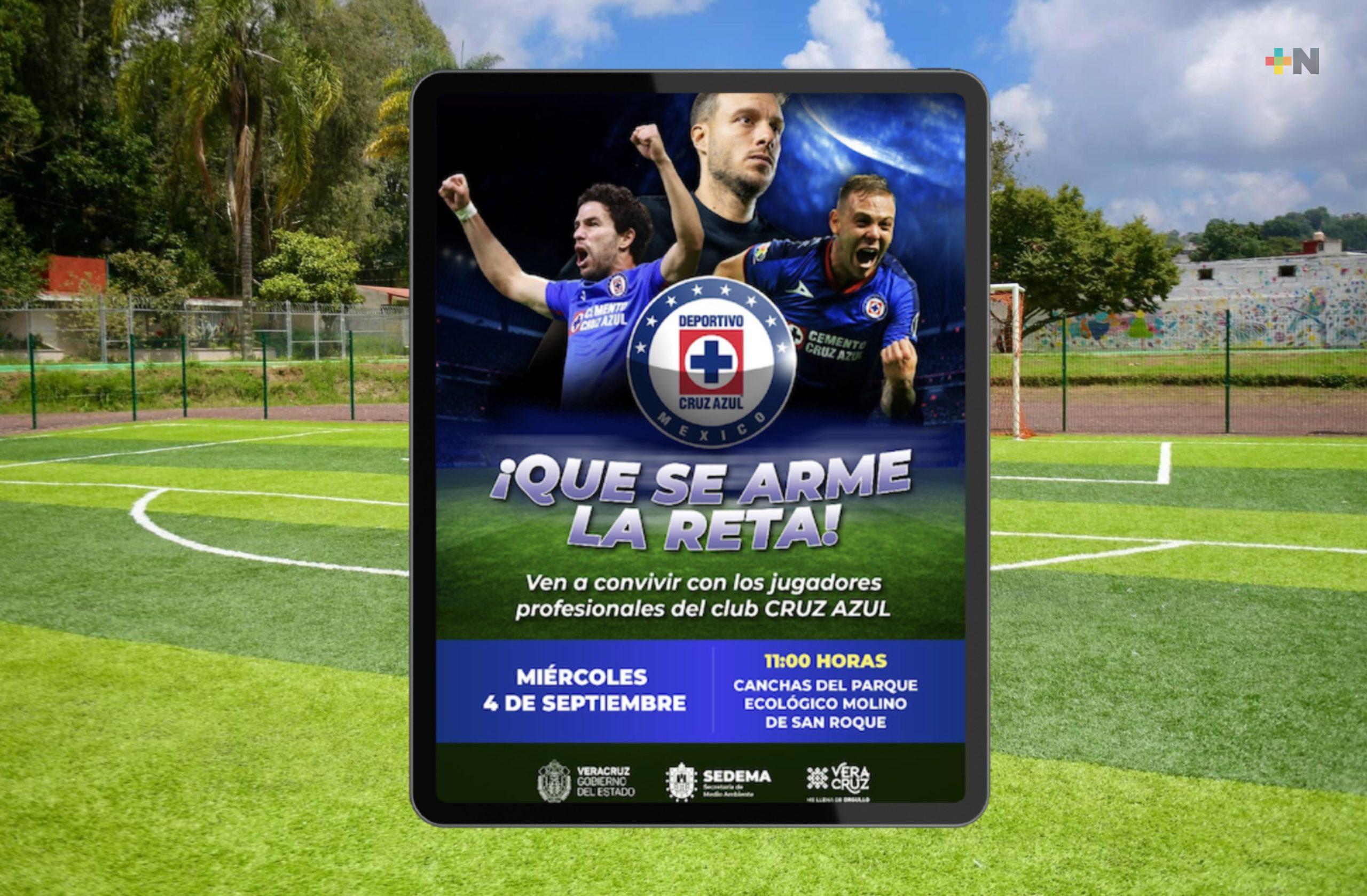 ¡Que se arme la reta! Jugadores del Cruz Azul visitarán las canchas del Parque Molino de San Roque