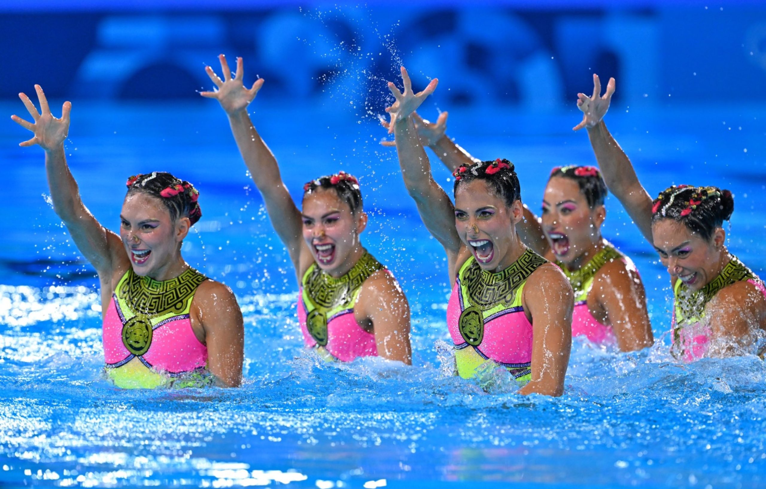 Mexicanas terminan en séptimo sitio de nado sincronizado por equipos
