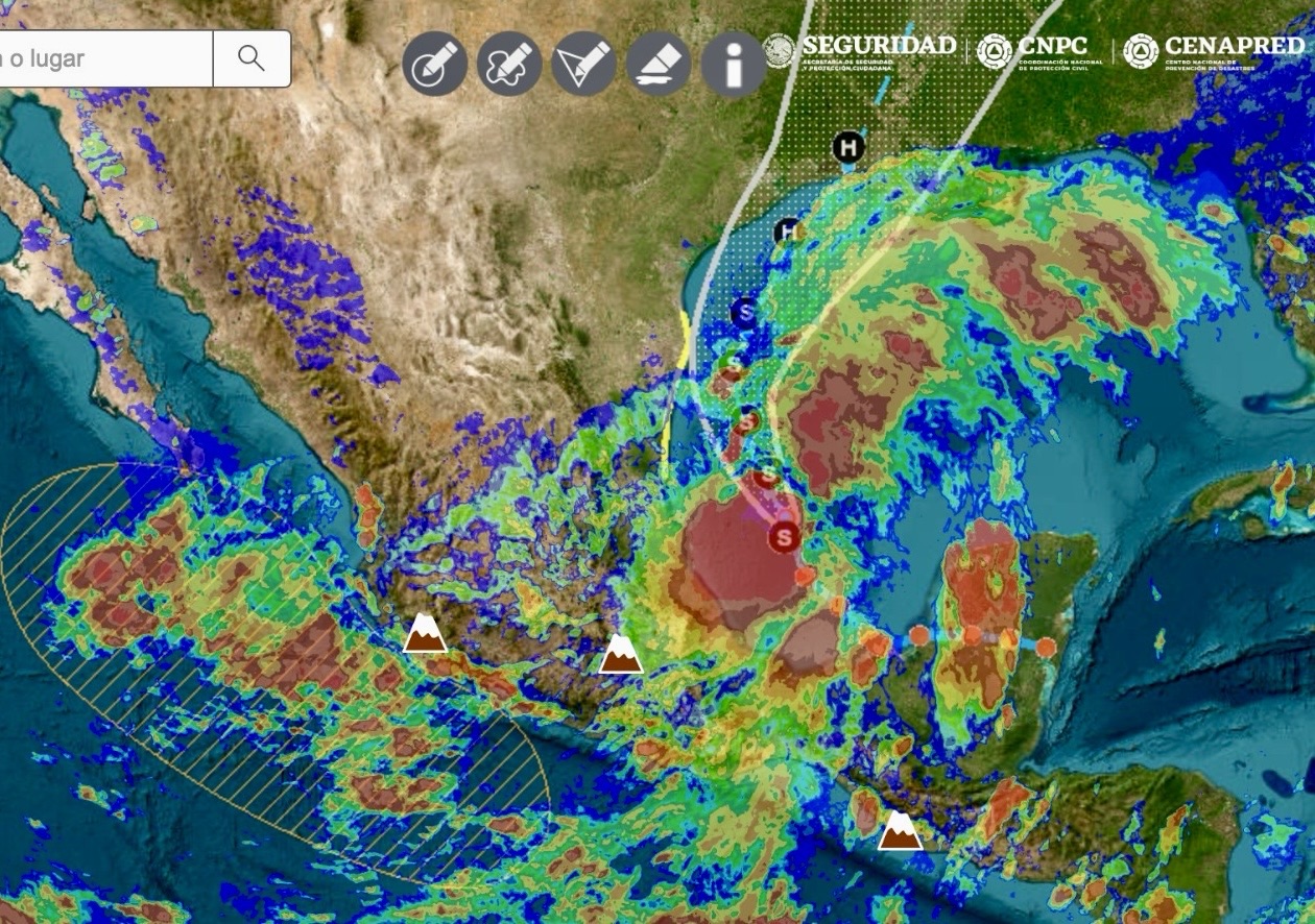 Se actualiza alerta SIAT-CT en el Golfo de México
