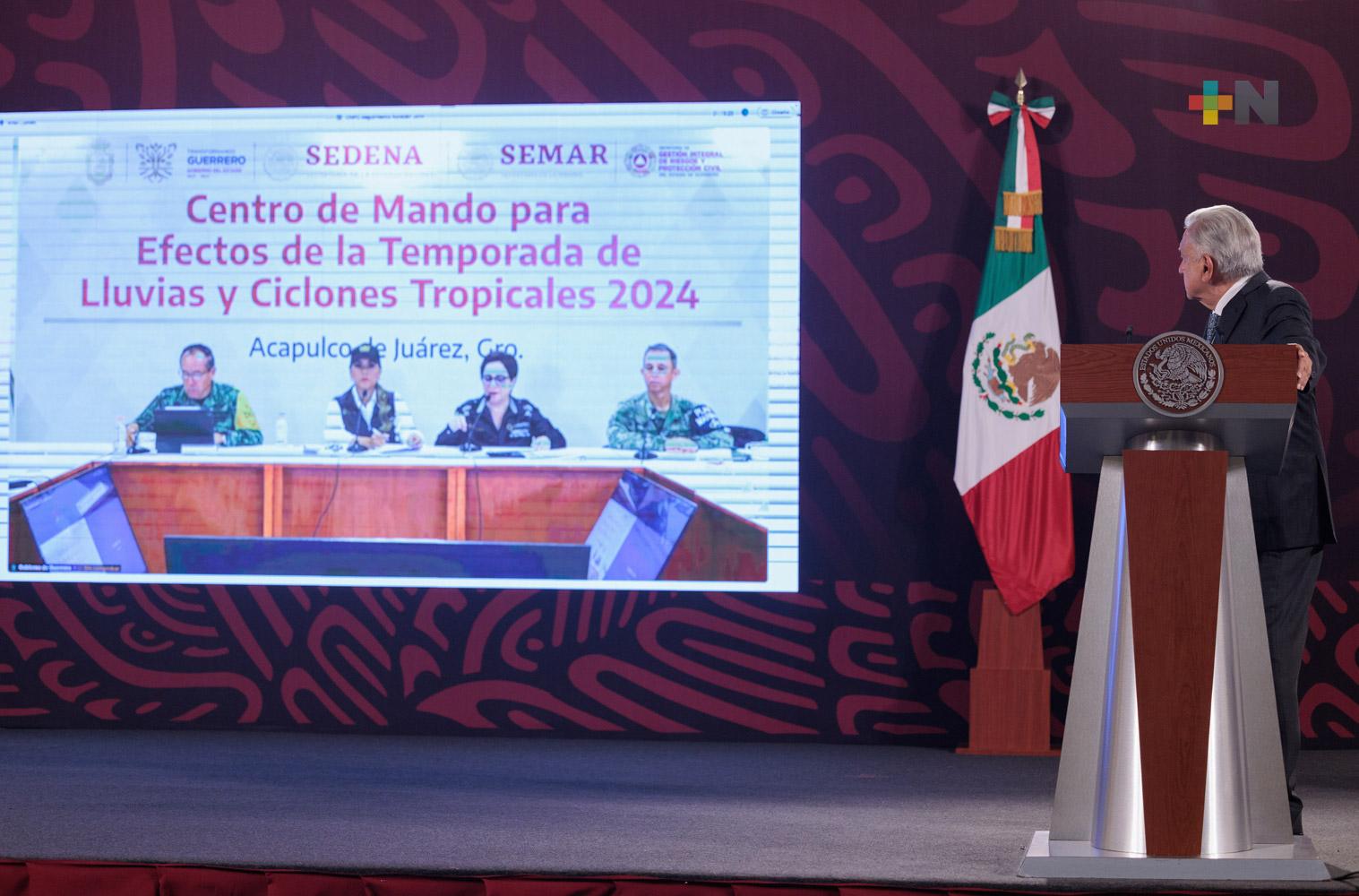 Gobierno de México atiende a población de Guerrero y Oaxaca afectada por «John»