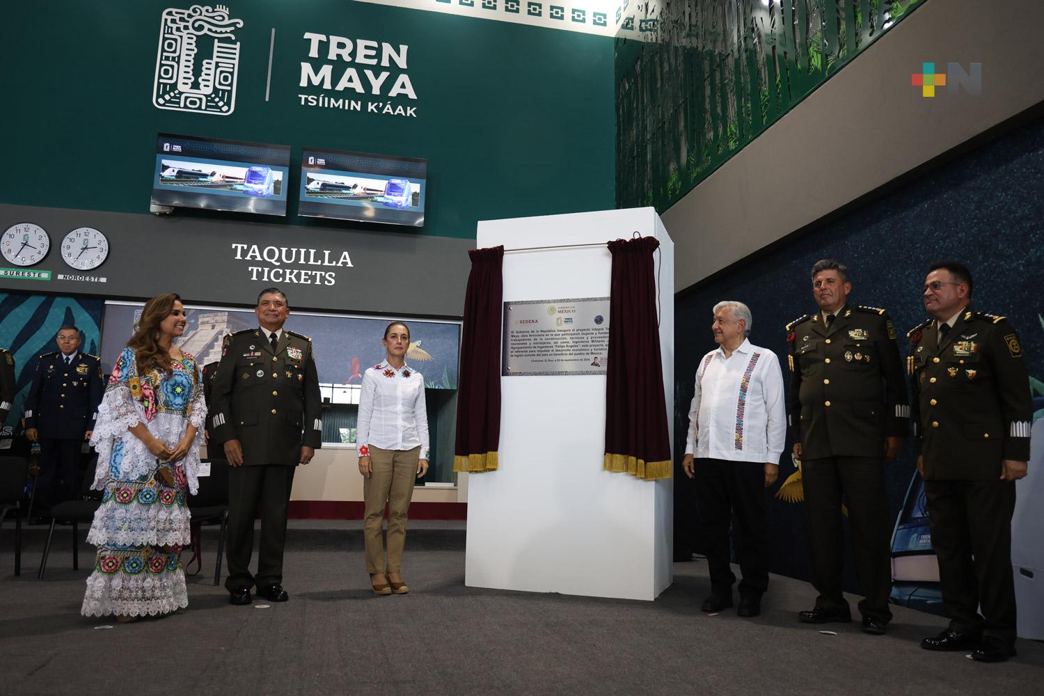 Presidente entrega en Chetumal obra completa del Tren Maya