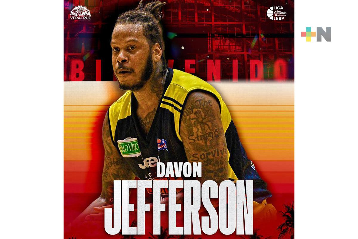 Davon Jefferson refuerza los Halcones Rojos Veracruz
