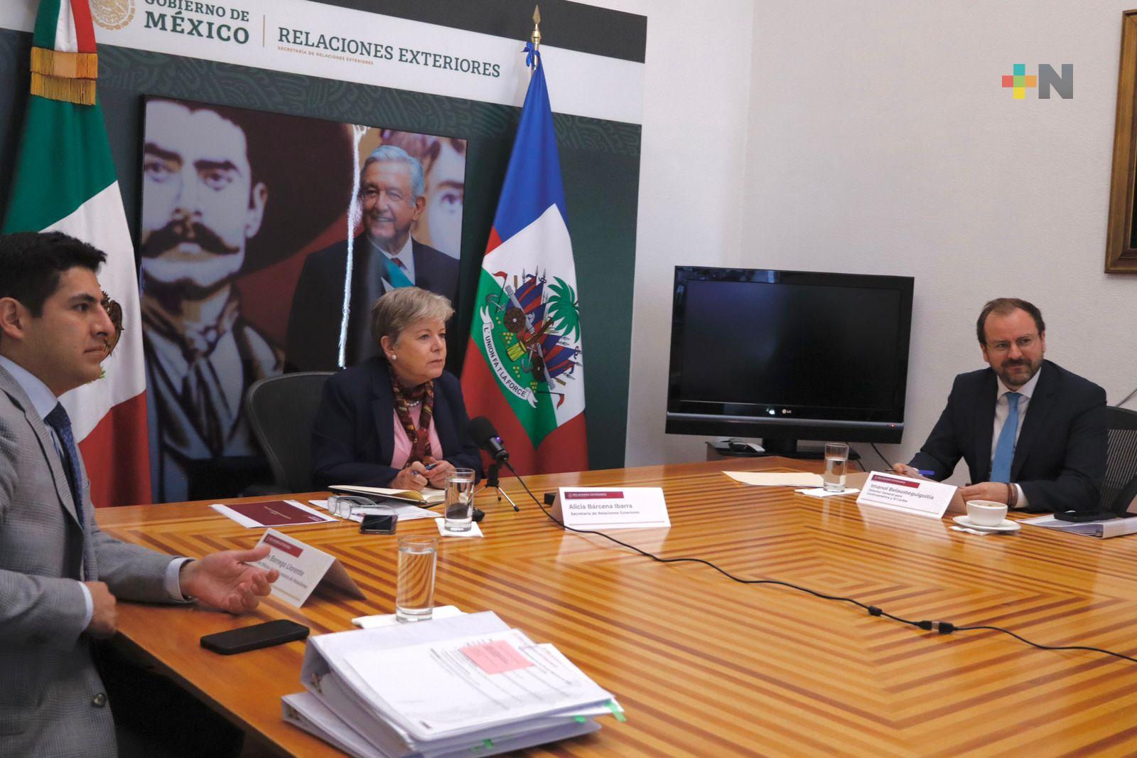 La canciller Alicia Bárcena sostiene reunión virtual con el primer ministro de Haití