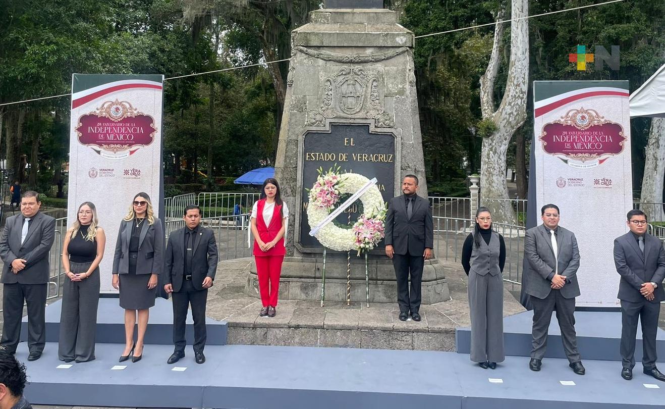 Encabeza Secretaría de Trabajo guardia de honor en parque de Los Berros