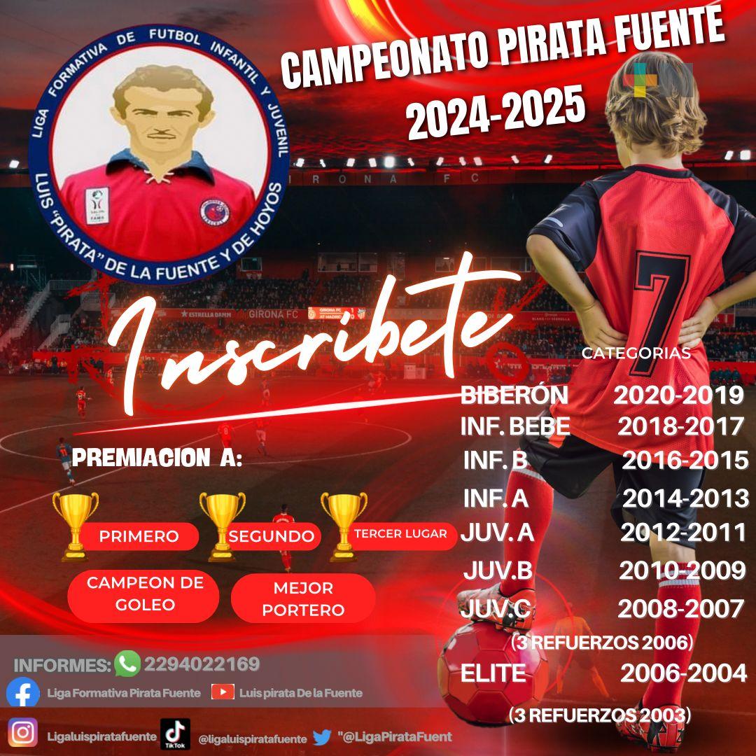 Liga Pirata Fuente mantiene inscripciones abiertas