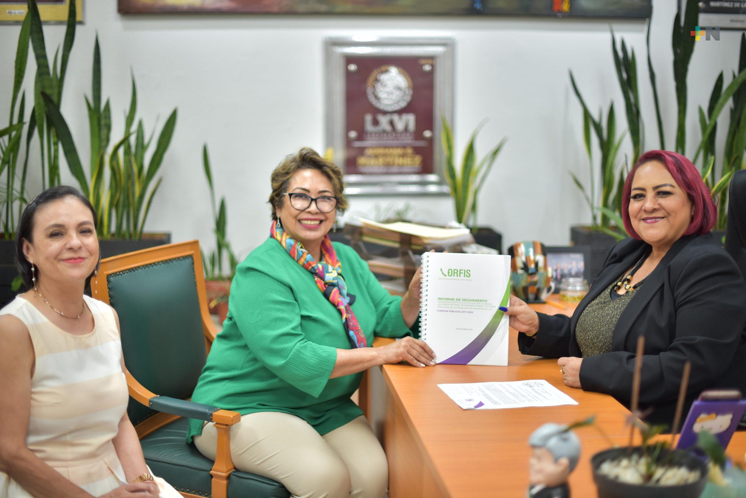 Recibe Congreso del Orfis los Informes de Seguimiento a Cuentas Públicas