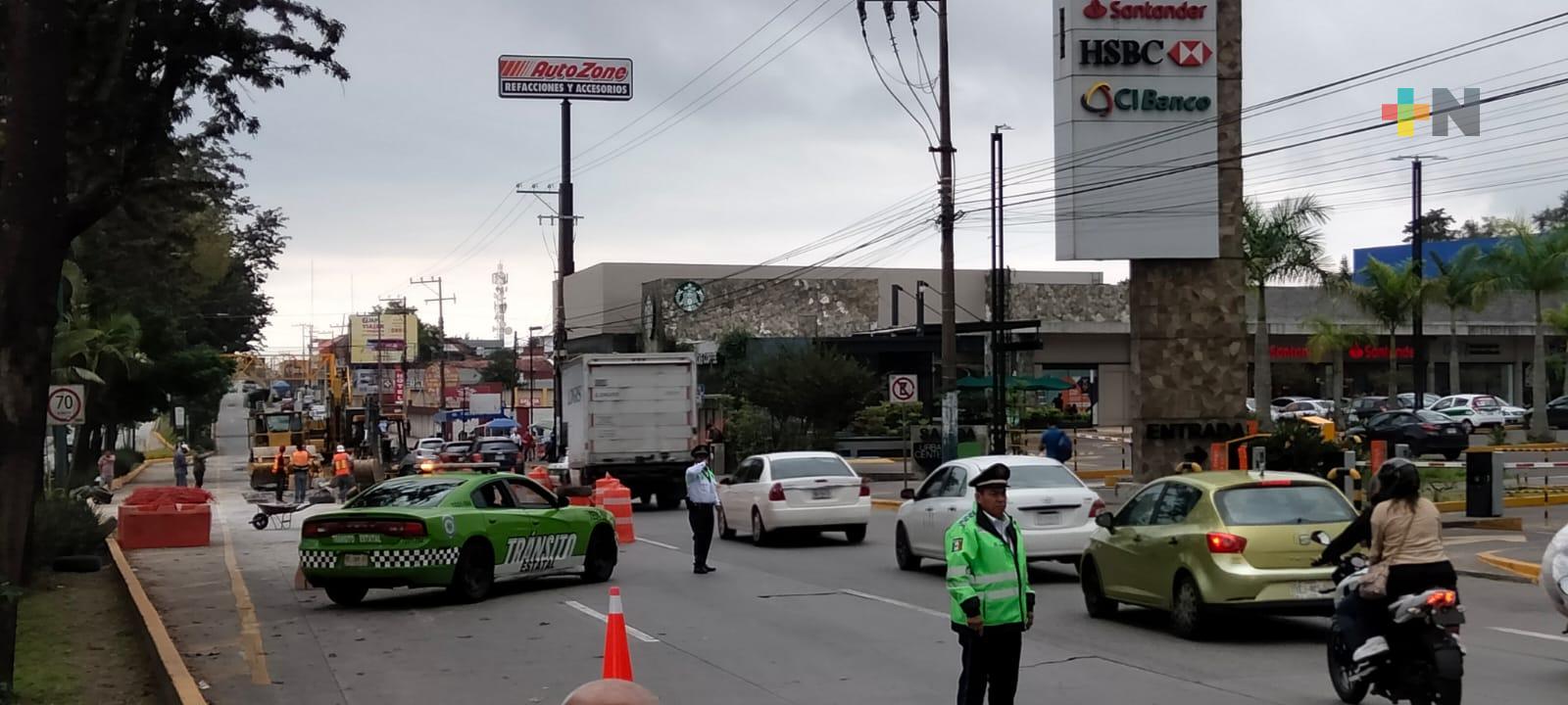 Proponen a xalapeños usar vías alternas en tanto se realizan obras frente a Urban Center