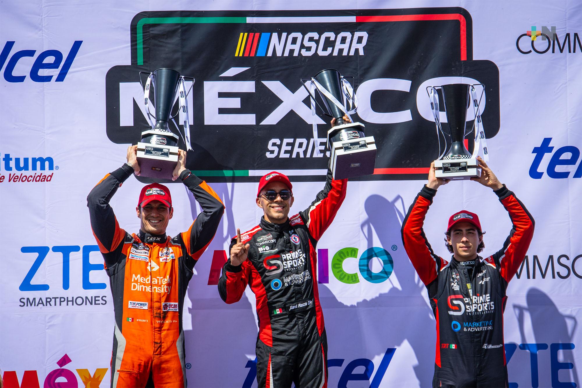 Xavier Razo ganó la carrera y campeón de la temporada regular de NASCAR México Series