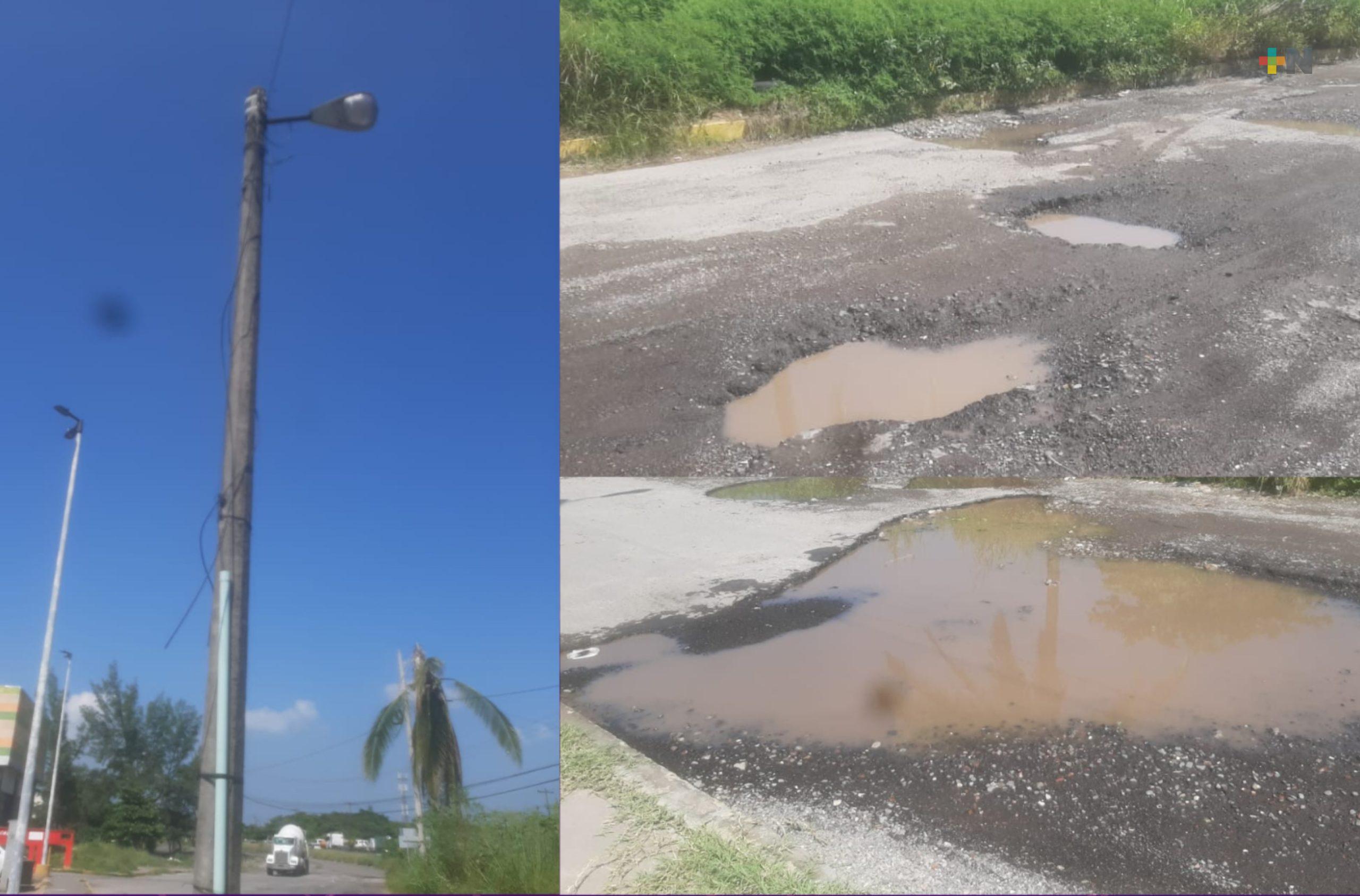 Habitantes de Río Medio II lidian con baches y falta de alumbrado