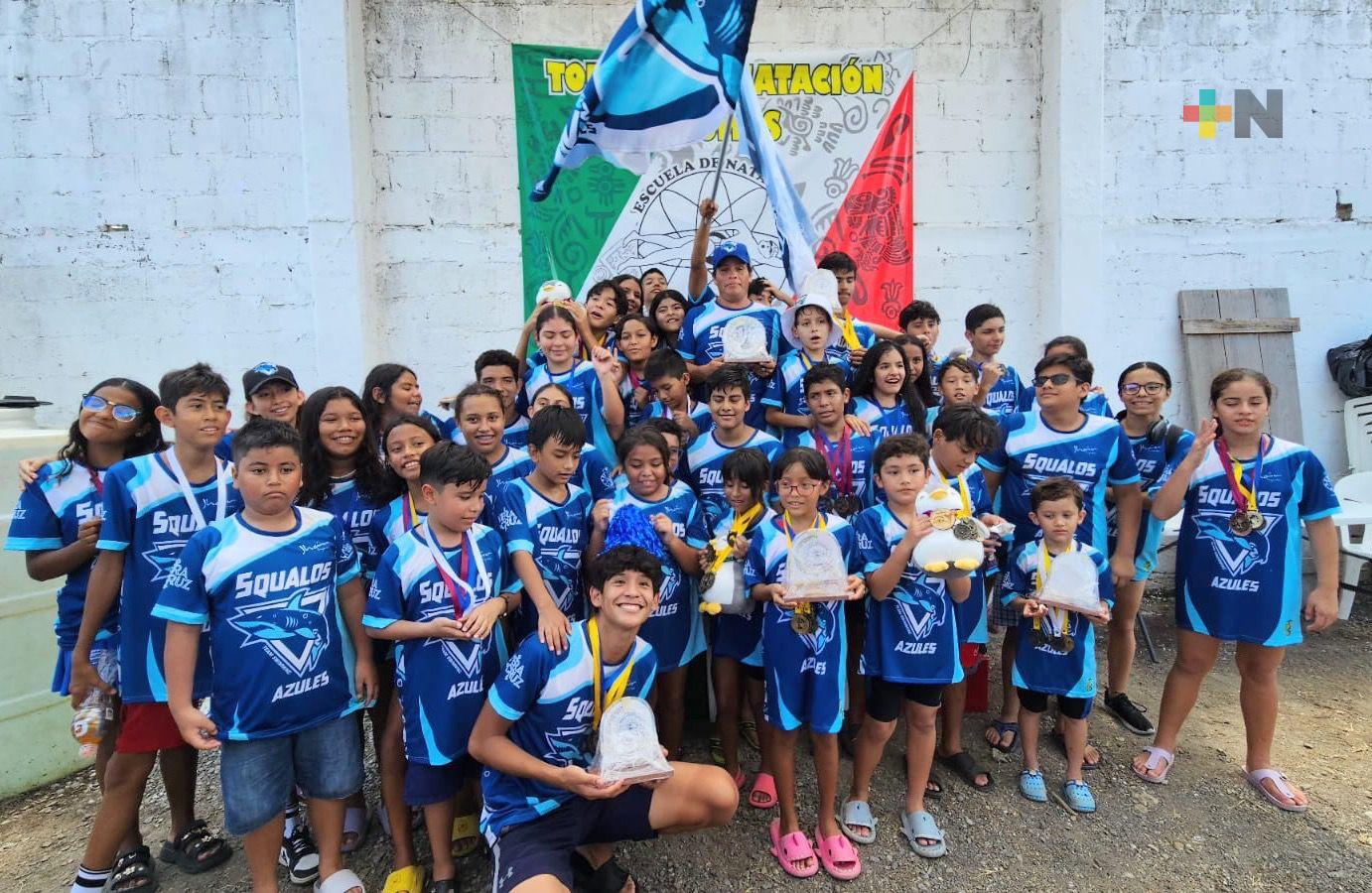 Squalos Azules, campeón el torneo de natación “Átomos” en Cardel