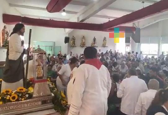 Las reliquias de San Judas Tadeo se presentaron en la colonia Petrolera