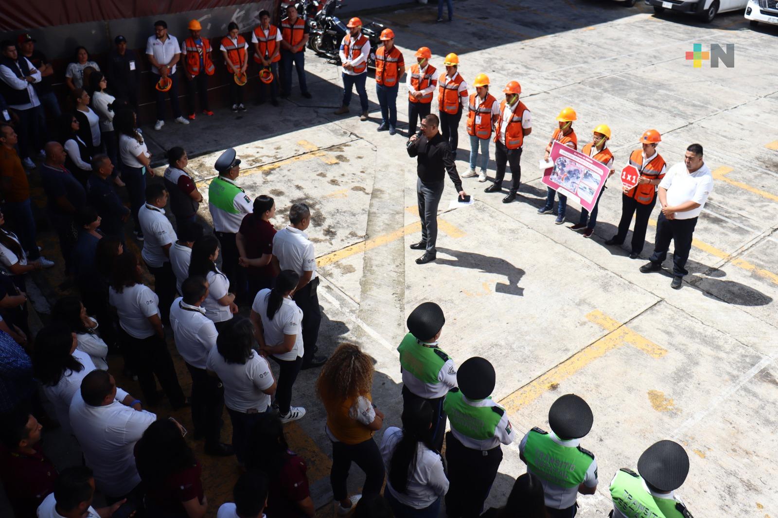 Tránsito del Estado participa en plática de concientización para el Macro simulacro