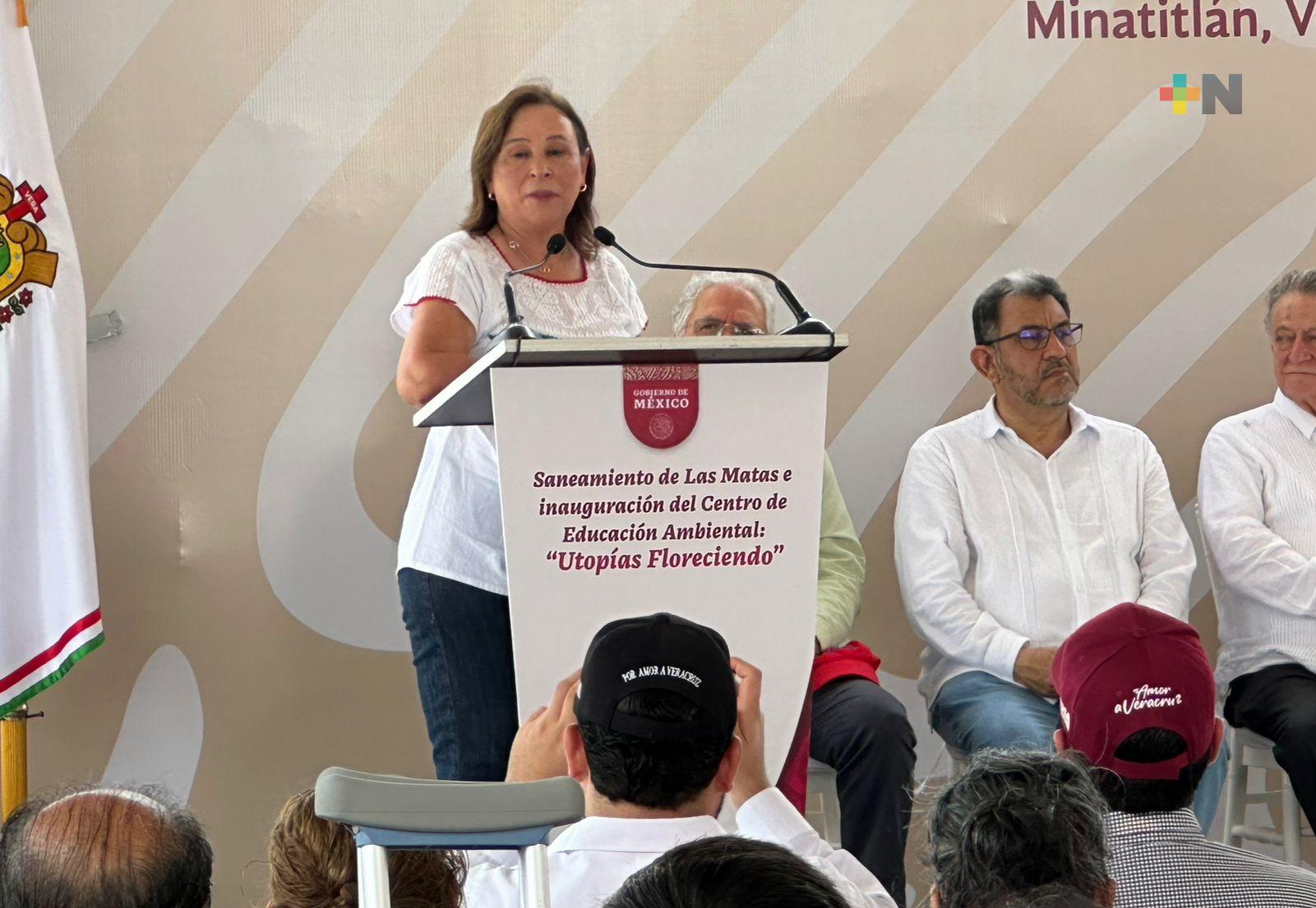 Gobierno de Rocío Nahle dará continuidad a saneamiento de Las Matas