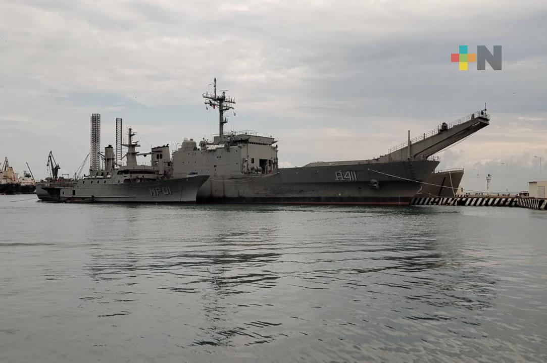 Llega buque Papaloapan para festejos por la creación de la Armada de México