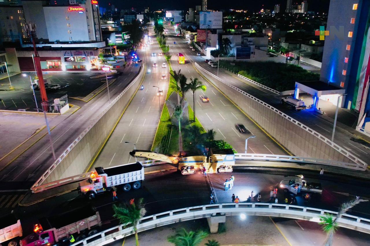 Cerrarán glorieta del bulevar Ruiz Cortines en Boca del Río por la noche