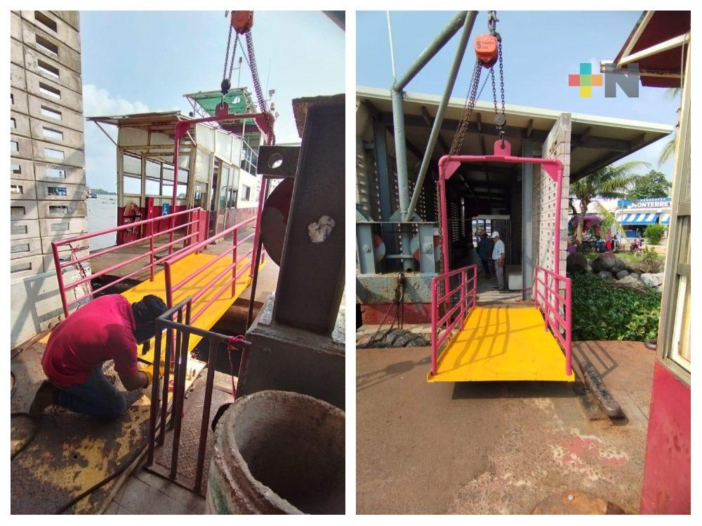 Rehabilitan rampa para abordar el transbordador del lado de Villa Allende