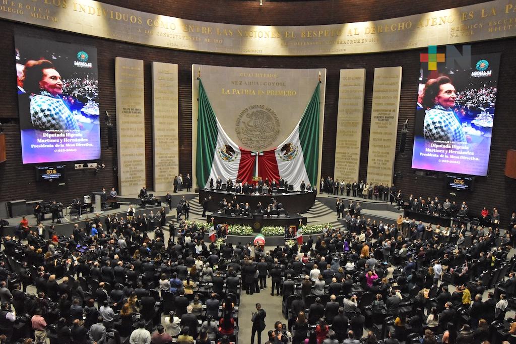 Rinden homenaje luctuoso a la diputada Ifigenia Martínez en San Lázaro