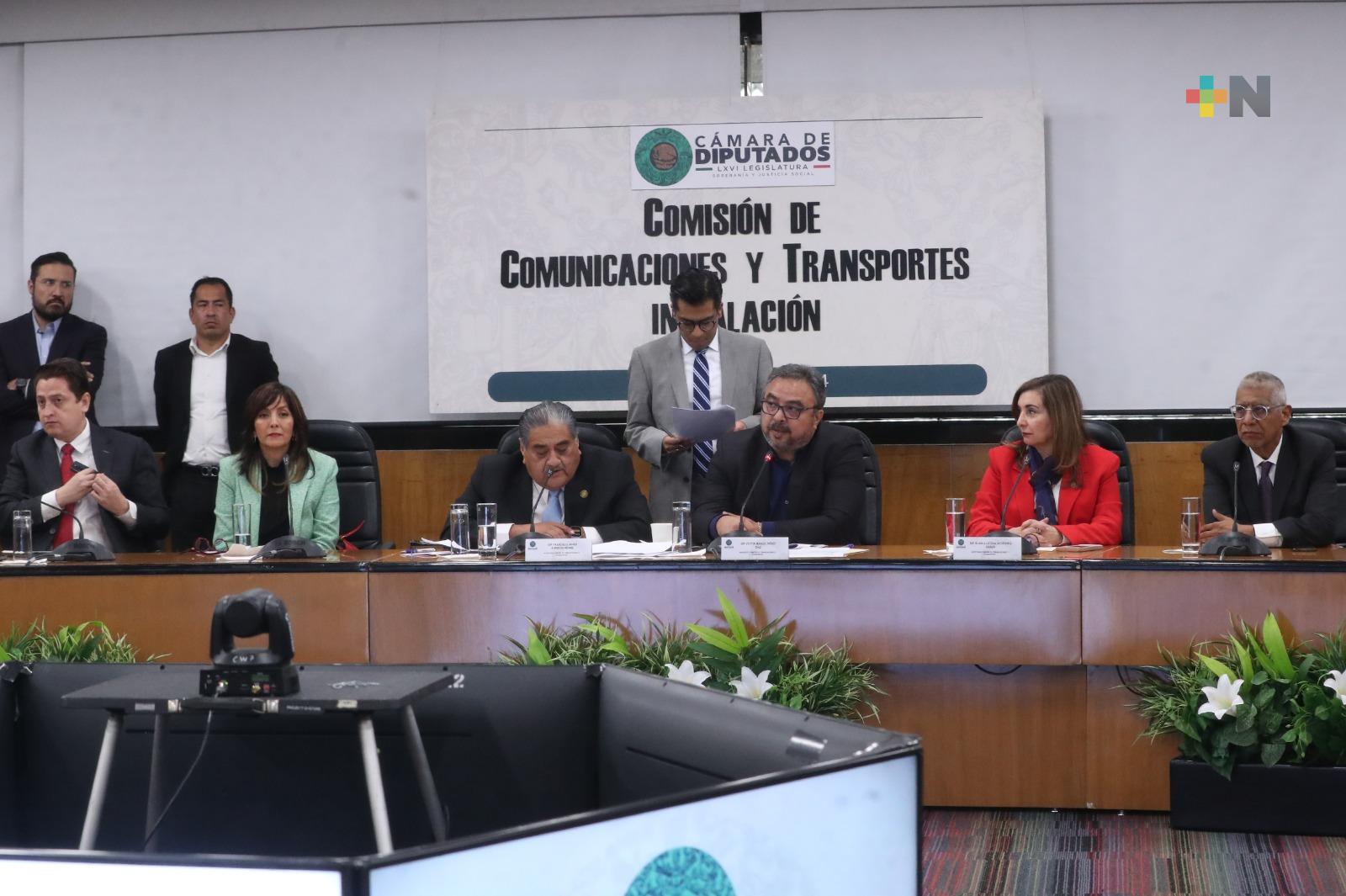Instalan la Comisión de Comunicaciones y Transportes de la Cámara de Diputados