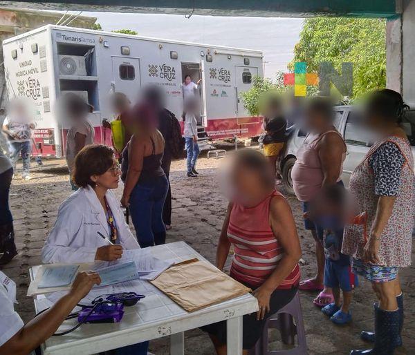 SS brinda atención gratuita a población afectada por las lluvias en Coatzacoalcos