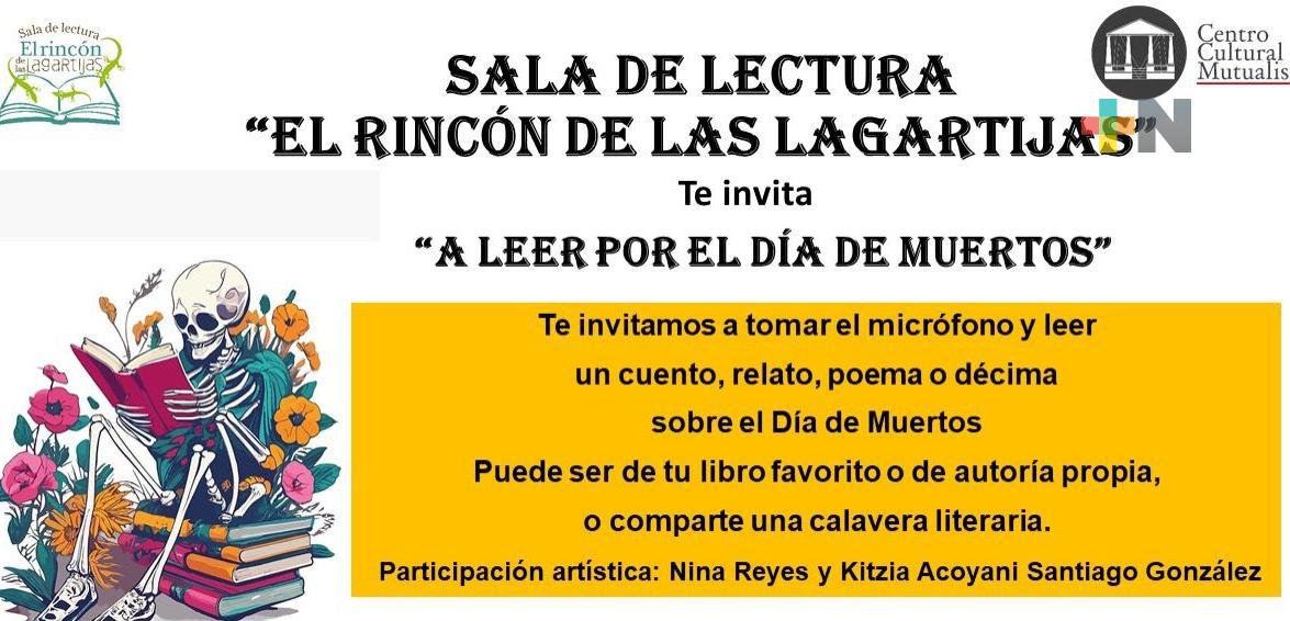 Invitan al evento A leer por el Día de Muertos en Coatzacoalcos