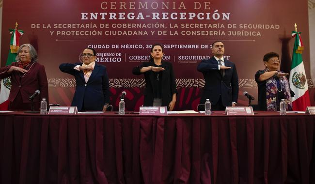 Asumen cargos titulares de Segob, SSPC y CJEF, inicia segundo piso de la Cuarta Transformación