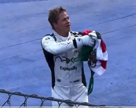 Brad Pitt presente en el Gran Premio de México